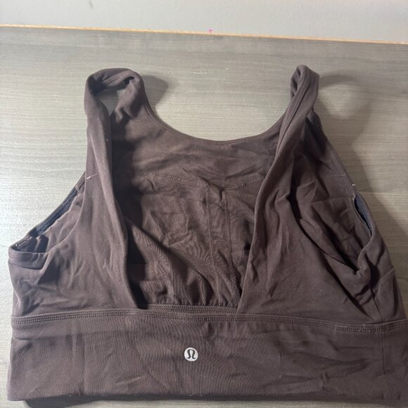Brown Lululemon Align high neck bra Size 8 - Picture 2 of 3